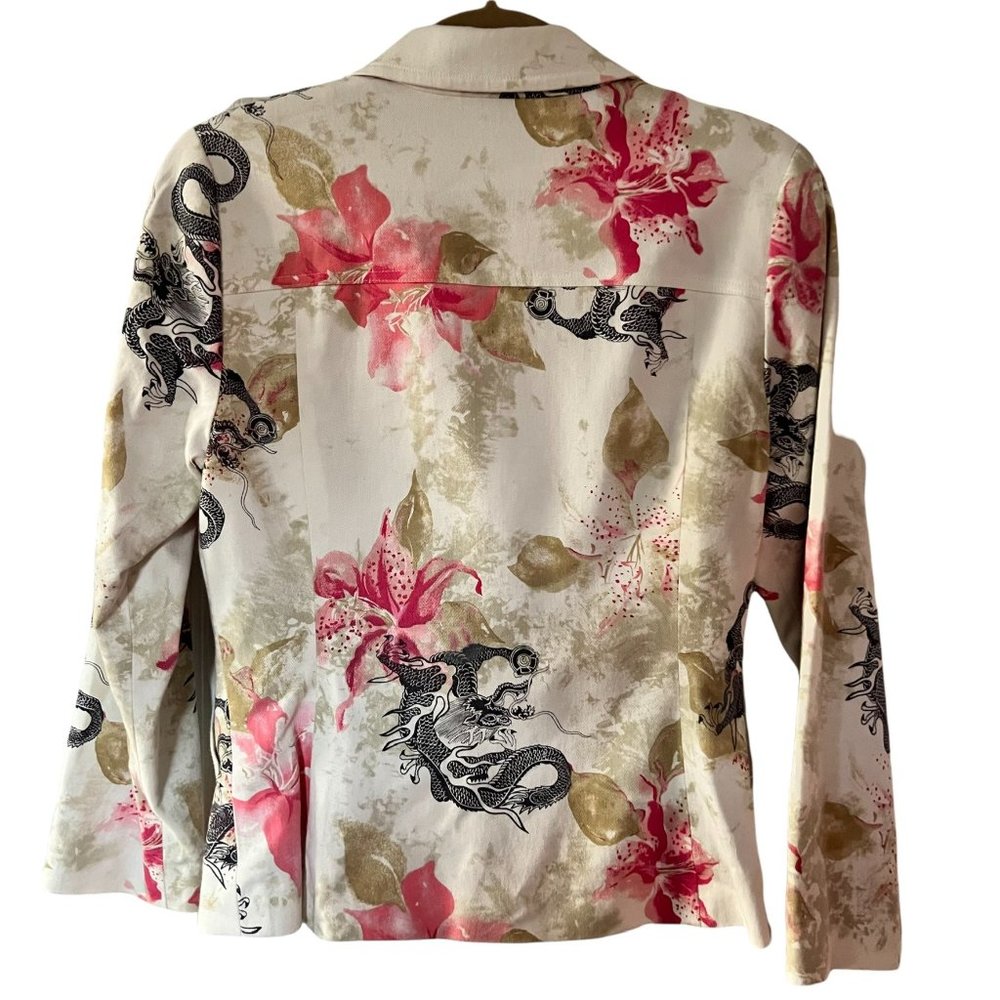 Simon Chang Printed Cotton Pant Suit S - Picture 3 of 11